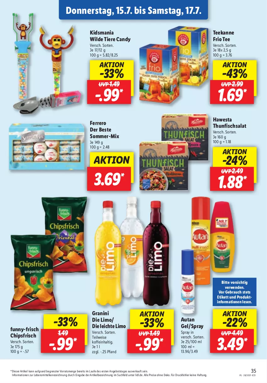 Aktueller Prospekt Lidl - Aktionsprospekt - von 12.07 bis 17.07.2021 - strona 35