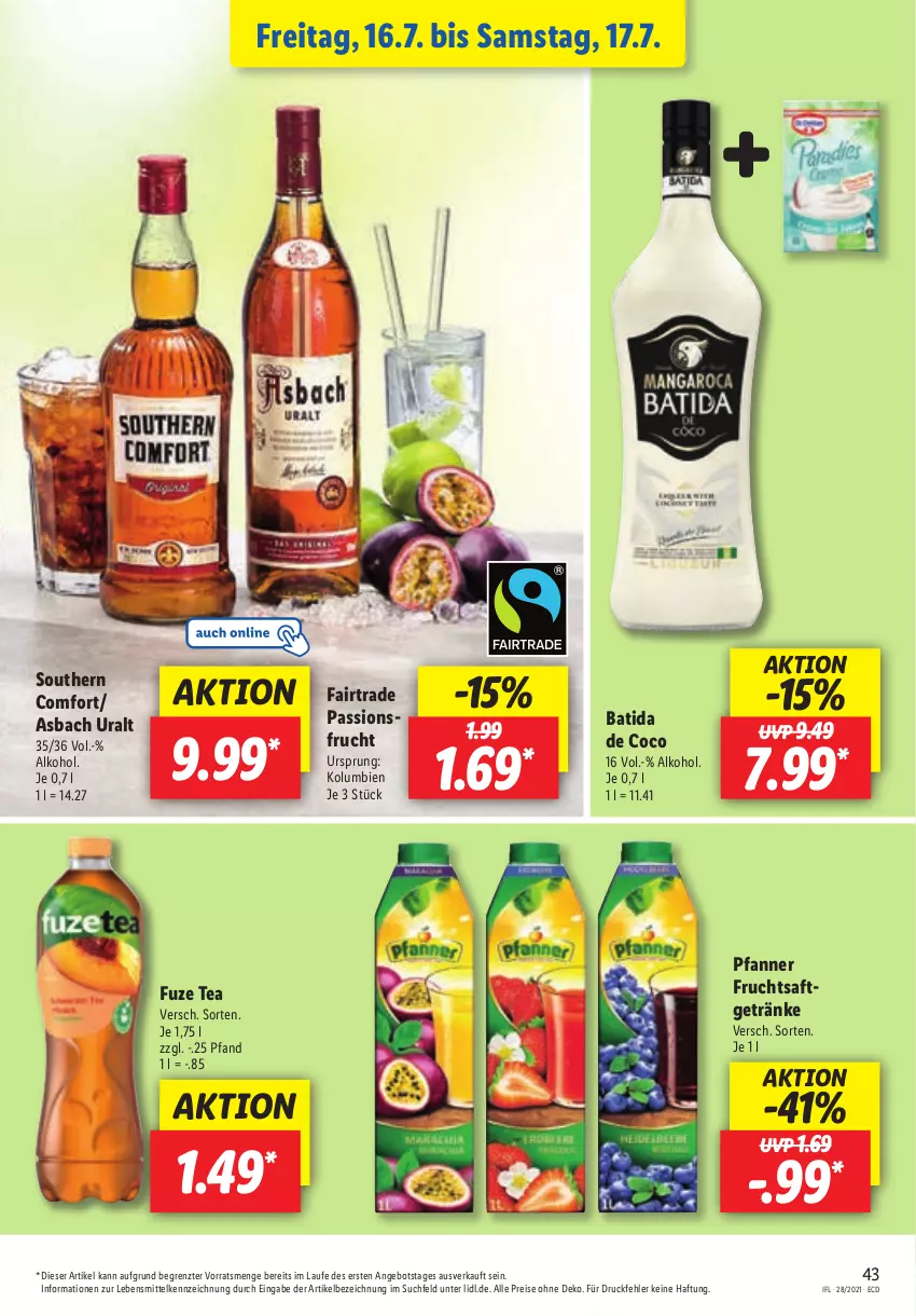 Aktueller Prospekt Lidl - Aktionsprospekt - von 12.07 bis 17.07.2021 - strona 43