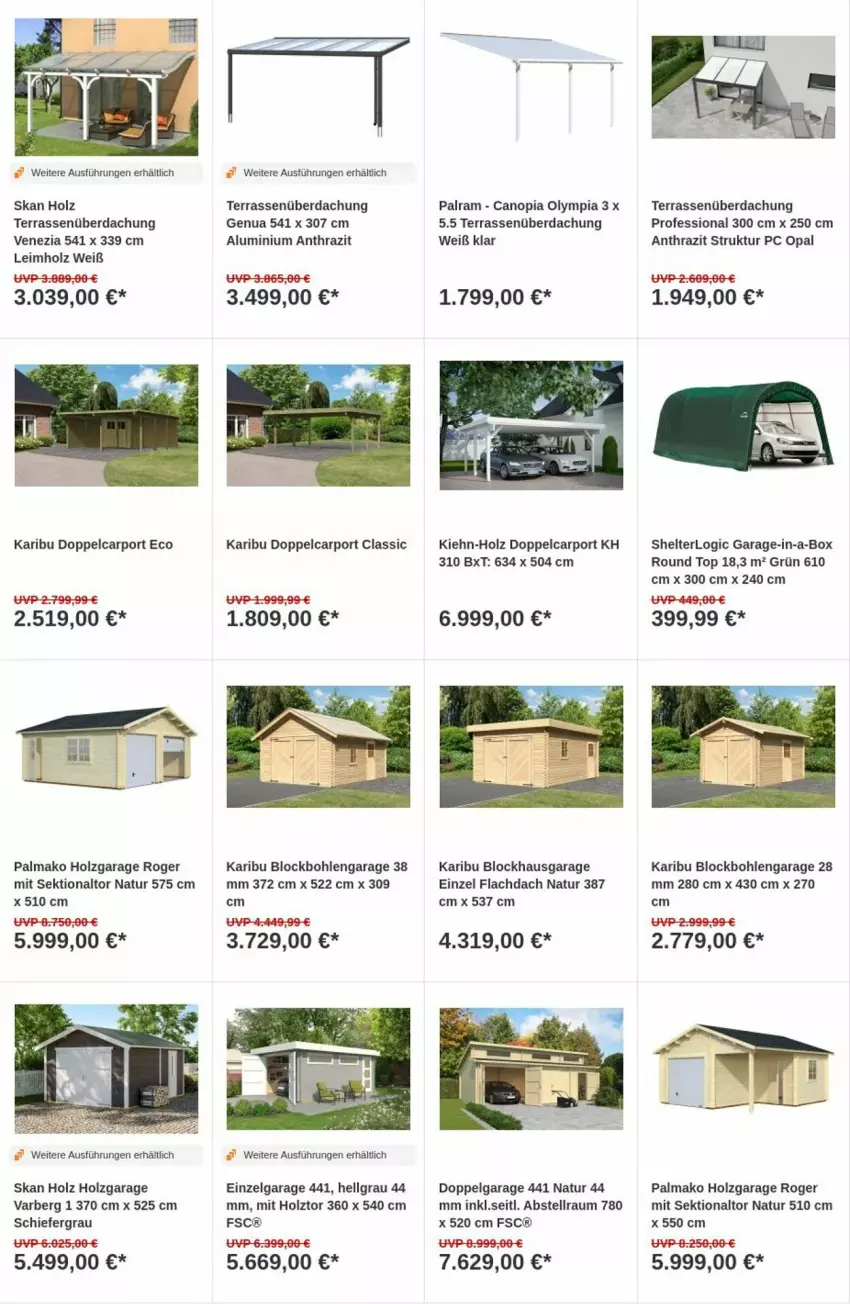 Aktueller Prospekt Obi - Prospekte - von 13.08 bis 21.08.2024 - strona 5 - produkty: Carport, Holz, LG, natur, sekt, Terrassenüberdachung, Ti