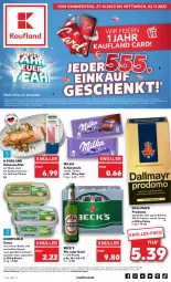 Gazetka promocyjna Kaufland - Gazetka - ważna od 02.11 do 02.11.2022 - strona 1 - produkty: angebot, angebote, Becher, beck's, bohne, bohnen, butter, dallmayr, dallmayr prodomo, eier, eis, ente, filet, für grill und pfanne, grill, grill und pfanne, gutschein, kerrygold, kerrygold extra, kerze, milka, milka schokolade, pfanne, pils, prodomo, purland, rapsöl, Ria, salz, schoko, schokolade, schwein, schweine, schweinefilet, Streichzart, telefon, Ti, und pfanne, wein, weine, ZTE