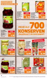 Gazetka promocyjna Kaufland - Gazetka - ważna od 02.11 do 02.11.2022 - strona 26 - produkty: angebot, auer, bamboo, basilikum, bohne, bohnen, champignon, champignons, früchte, kirsch, kirsche, kirschen, kokos, kokosmilch, Konserven, milch, orange, orangen, pfirsich, pfirsiche, rote bete, sauerkirschen, Ti, tomate, tomaten, tomatenmark, ZTE, zucker