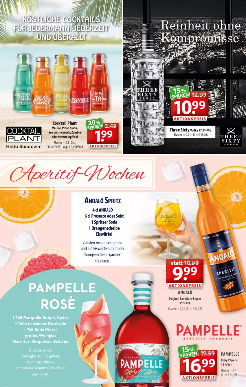 Aktueller Prospekt Getraenkeland - von 13.06 bis 25.06.2022 - strona 9 - produkty: aktionspreis, aperitif, cocktail, ecco, eis, eiswürfel, elle, flasche, garnier, gin, orange, orangen, pool, prosecco, reis, sanddorn, sekt, Soda, tee, Ti, würfel, Yo