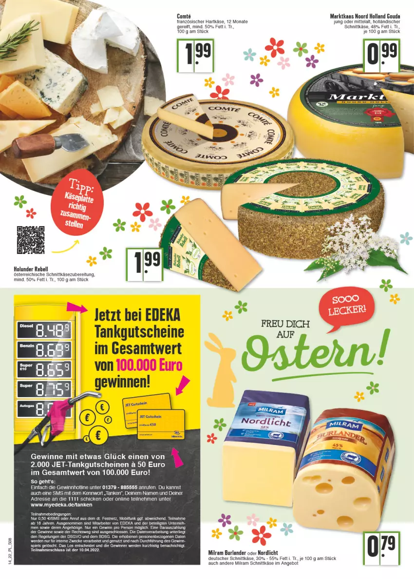 Aktueller Prospekt E Center - Angebote der Woche - von 04.04 bis 09.04.2022 - strona 8 - produkty: angebot, Brei, burlander, deka, deutscher schnittkäse, erde, gouda, gutschein, gutscheine, hartkäse, holunder, Käse, milram, rebell, schnittkäse, tee, Ti, weck