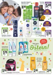 Gazetka promocyjna E Center - Angebote der Woche - Gazetka - ważna od 09.04 do 09.04.2022 - strona 22 - produkty: alpecin, arla, cin, coffein, creme, deo, deospray, deutschland card, deutschlandcard, dusche, eis, elkos, erde, flasche, milch, mundspülung, nivea, pflegedusche, Rasierklinge, rasierklingen, reis, Ria, roll-on, sensodyne, shampoo, sonnenmilch, sonnenspray, spülung, tee, Ti, tuc, wilkinson, zahncreme