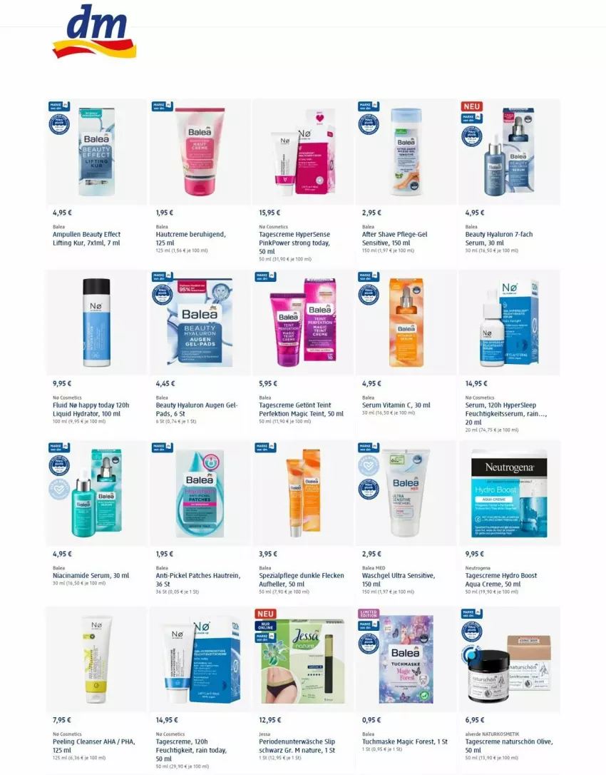 Aktueller Prospekt Dm Drogerie - Prospekte - von 13.01 bis 19.01.2022 - strona 3 - produkty: after shave, Alverde, aqua, cin, creme, Effect, elle, erde, Heu, hyaluron, kosmetik, Maske, natur, naturkosmetik, neutrogena, olive, Peeling, Persen, rum, Serum, slip, Spezi, tagescreme, Ti, tuc, tuchmaske, Unterwäsche, vita, Vitamin C, waschgel