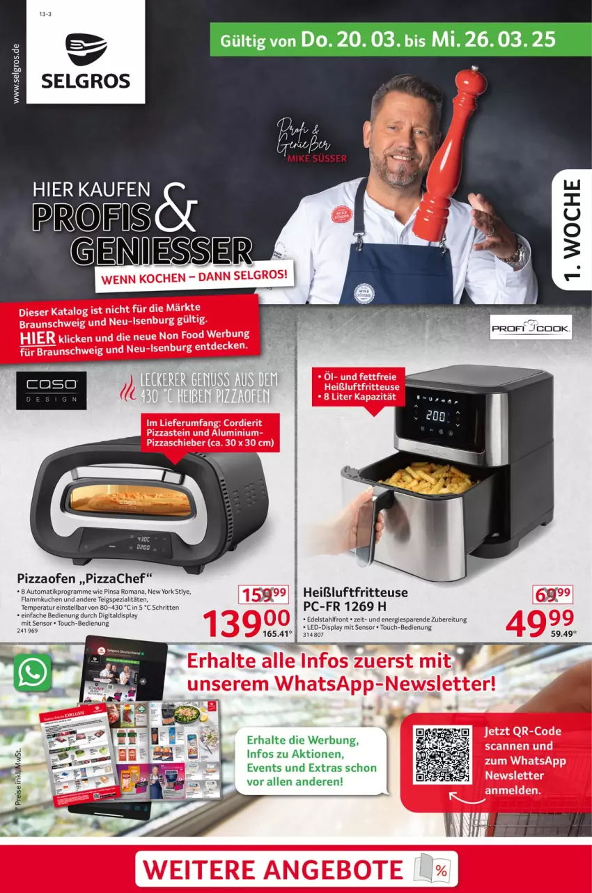 Aktueller Prospekt Selgros - Non Food - von 20.03 bis 26.03.2025 - strona 1 - produkty: aldi, auto, edelstahl, eis, flammkuchen, fritteuse, Heißluftfritteuse, kuchen, lamm, LG, Ofen, pizza, Pizzaofen, reis, Spezi, Ti, Yo