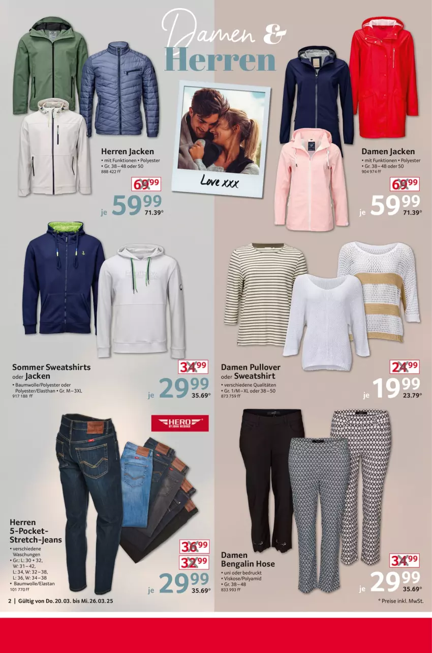 Aktueller Prospekt Selgros - Non Food - von 20.03 bis 26.03.2025 - strona 2 - produkty: Bau, baumwolle, Bengalin, eis, hose, Jacke, jeans, Pullover, reis, shirt, shirts, Sweatshirt, Ti, wolle