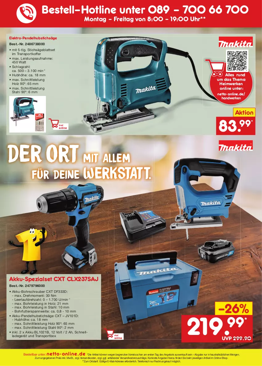 Aktueller Prospekt Netto Marken-Discount - Filial-Angebote - von 03.07 bis 08.07.2023 - strona 43 - produkty: akku, akku-bohrschrauber, angebot, Bohrschrauber, eis, Elektro, Holz, koffer, ladegerät, LG, ndk, Pendelhubstichsäge, reis, säge, schnellladegerät, Spezi, Sport, stichsäge, telefon, Ti, uhr, ZTE