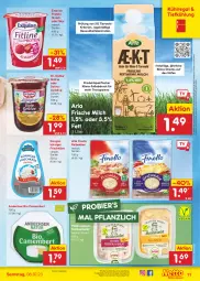 Gazetka promocyjna Netto Marken-Discount - Filial-Angebote - Gazetka - ważna od 08.07 do 08.07.2023 - strona 11 - produkty: angebot, arla, bestpreis, bier, bio, camembert, dovgan, Dr. Oetker, eis, erde, exquisa, feinkost, finello, fisch, fische, Fischer, frische milch, frischkäse, Gesundheit, grütze, Käse, Körniger Frischkäse, kühlregal, milch, Popp, pudding, quark, regal, Reibekäse, reis, sahne, salat, Skyr, Spezi, Ti, ZTE