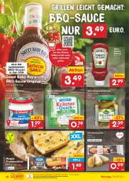 Gazetka promocyjna Netto Marken-Discount - Filial-Angebote - Gazetka - ważna od 08.07 do 08.07.2023 - strona 16 - produkty: baguette, bbq-sauce, bestpreis, brot, eis, geback, gervais, gin, grill, heinz, ketchup, knoblauch, kräuter, Kühne, mac, meerrettich, meggle, ndk, Ofen, quark, reis, Rettich, sauce, saucen, schamel, schlemmertöpfchen, steinofen, Ti, tomato ketchup, Töpfchen