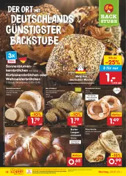 Gazetka promocyjna Netto Marken-Discount - Filial-Angebote - Gazetka - ważna od 08.07 do 08.07.2023 - strona 18 - produkty: angebot, auer, backofen, bestpreis, bio, blume, blumen, brot, brötchen, butter, chia, Croissant, eis, Kranz, Kürbis, Kürbiskernbrötchen, Laugencroissant, mais, mehl, Meister, natur, ndk, Ofen, reis, sonnenblume, sonnenblumen, Sonnenblumenkerne, sonnenblumenkernen, stube, Tasche, Ti, vita, weizenmischbrot