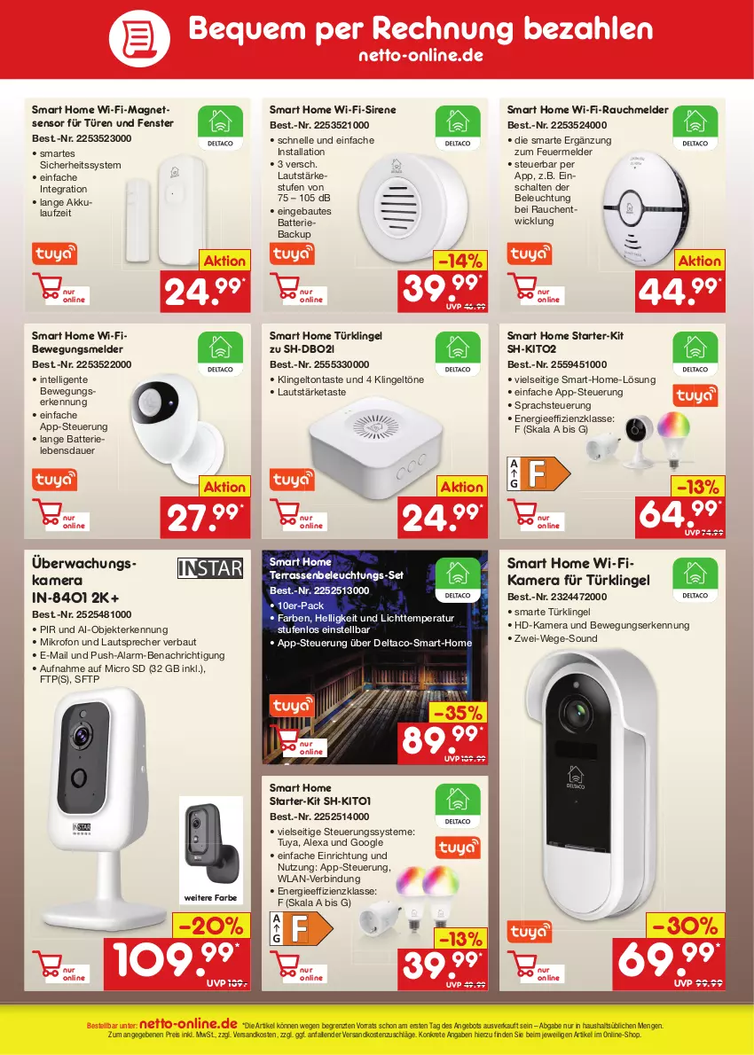 Aktueller Prospekt Netto Marken-Discount - Filial-Angebote - von 02.10 bis 07.10.2023 - strona 49 - produkty: akku, alexa, angebot, auer, batterie, Bau, beleuchtung, eis, elle, ente, fenster, Intel, kamera, lautsprecher, Magnets, ndk, Rauch, reis, Schal, Ti, WICK, ZTE