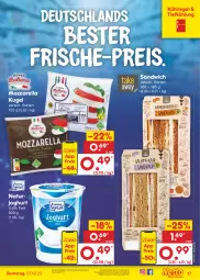 Gazetka promocyjna Netto Marken-Discount - Filial-Angebote - Gazetka - ważna od 07.10 do 07.10.2023 - strona 17 - produkty: angebot, bestpreis, eis, joghur, joghurt, Kugel, kühlregal, mozzarella, natur, naturjoghurt, regal, reis, rel, sandwich, Ti, ZTE