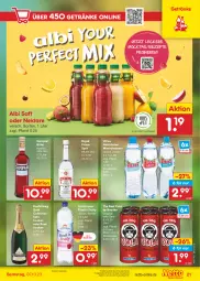 Gazetka promocyjna Netto Marken-Discount - Filial-Angebote - Gazetka - ważna od 07.10 do 07.10.2023 - strona 23 - produkty: Alwa, angebot, aperitif, auer, bestpreis, bier, Biere, campari, cola, decke, Deckel, eis, getränk, getränke, gin, lichtenauer, mineralwasser, natürliches mineralwasser, Nektar, reis, rezept, rezepte, sac, saft, sekt, Ti, vitrex, wasser, ZTE