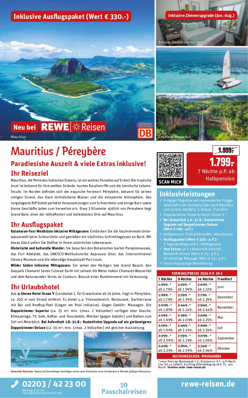 Aktueller Prospekt Rewe Reisen - Reiseprospekt - von 27.02 bis 27.03.2026 - strona 10 - produkty: axe, buch, cocktail, decke, deutschsprachige reiseleitung, dusche, eis, elle, erde, Garten, grill, hama, inklusivleistungen, kaffee, leine, Liege, mousse, natur, pool, reis, rel, rum, rwe, Schal, tee, Ti, uhr, wasser, Wild
