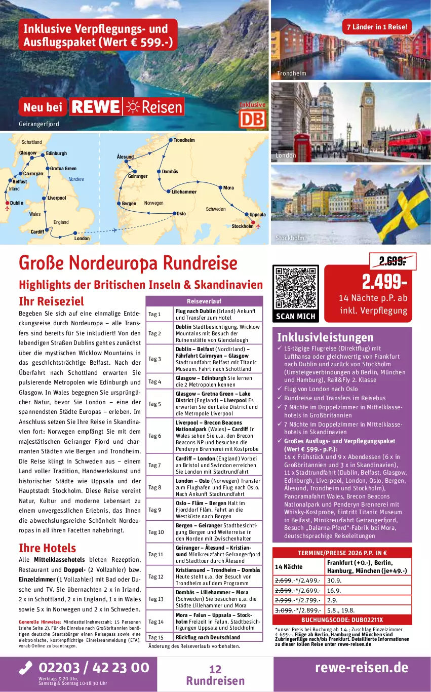 Aktueller Prospekt Rewe Reisen - Reiseprospekt - von 27.02 bis 27.03.2026 - strona 12 - produkty: Bad, brita, buch, deutschsprachige reiseleitung, dusche, eis, Elektro, elle, harman, Heu, inklusivleistungen, Metro, Mode, natur, Nordsee, pool, rama, reis, reiseverlauf, rel, rezept, ring, rwe, schott, Ti, tisch, uhr, whisky, WICK