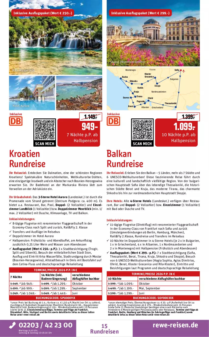Aktueller Prospekt Rewe Reisen - Reiseprospekt - von 27.02 bis 27.03.2026 - strona 15 - produkty: axe, Bad, buch, decke, deutschsprachige reiseleitung, dusche, eis, harman, inklusivleistungen, kurtaxe, LG, Mode, monte, natur, Persona, pool, Rana, reis, rel, Ria, ring, rum, rwe, Ti, uhr, wasser, wein