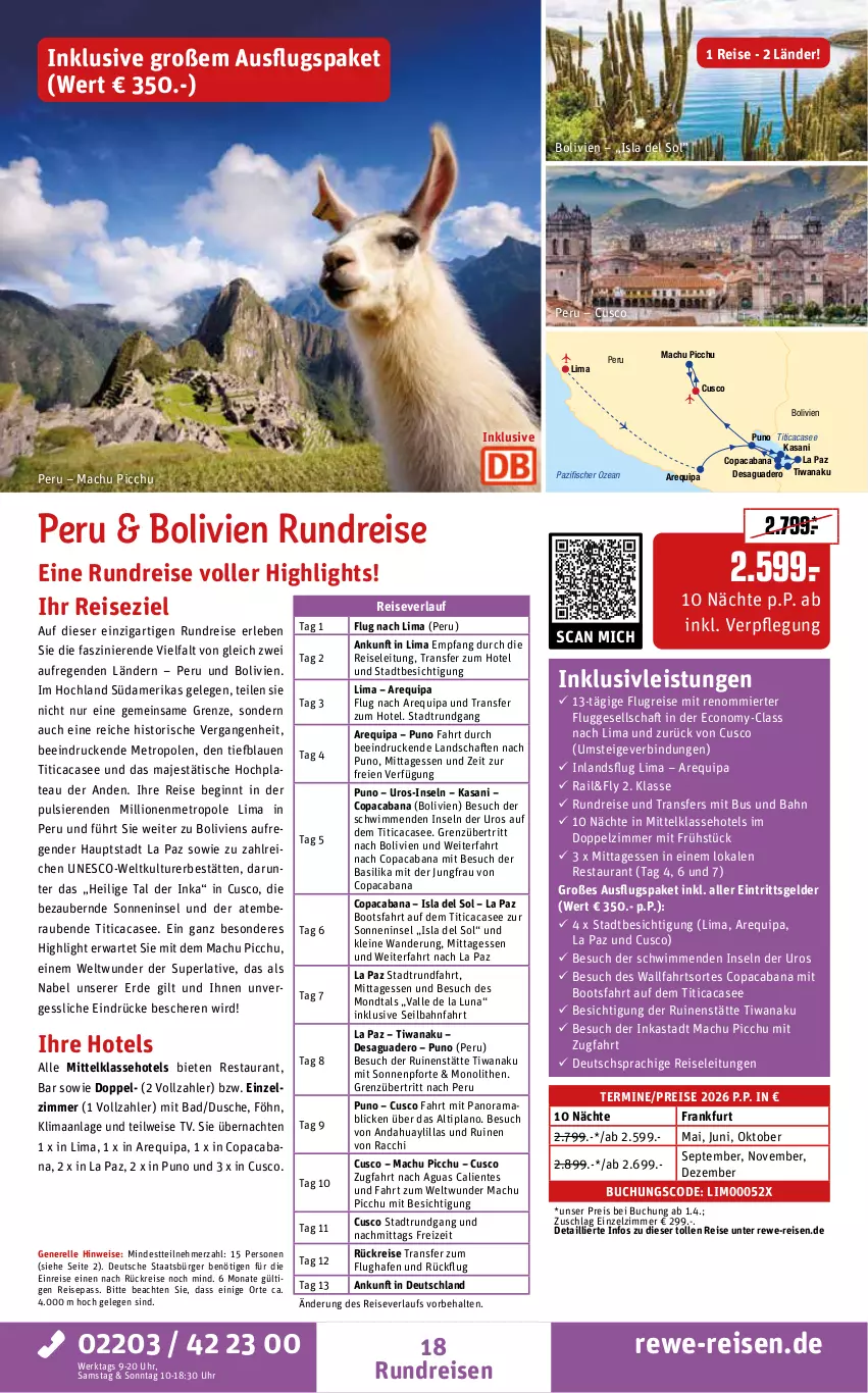 Aktueller Prospekt Rewe Reisen - Reiseprospekt - von 27.02 bis 27.03.2026 - strona 18 - produkty: ACC, Bad, buch, deutschsprachige reiseleitung, dusche, eis, elle, ente, erde, fisch, fische, Fischer, gin, hochland, HP, inklusivleistungen, Jungfrau, leine, lion, mab, mac, Metro, perla, rama, reis, reiseverlauf, rel, Schere, Ti, tisch, uhr