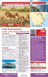 Gazetka promocyjna Rewe Reisen - Reiseprospekt - Gazetka - ważna od 27.03 do 27.03.2026 - strona 20 - produkty: amaro, ambia, asti, Bad, bosch, buch, deutschsprachige reiseleitung, dusche, eis, Elefant, elle, ente, Garten, inklusivleistungen, krüger, likör, mandel, Metro, rama, reis, reiseverlauf, rel, Ria, rwe, SANTE, sim, simba, Ti, Tiere, uhr, underberg, wasser, wein, Wild, Yo