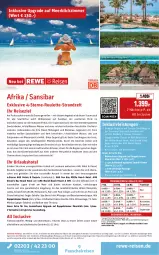 Gazetka promocyjna Rewe Reisen - Reiseprospekt - Gazetka - ważna od 27.03 do 27.03.2026 - strona 9 - produkty: alkohol, alkoholische getränke, angebot, buch, decke, deutschsprachige reiseleitung, dusche, eis, elle, erde, getränk, getränke, inklusivleistungen, Liege, obst, pool, reis, rel, rezept, Schal, schirme, Sport, Ti, tisch, uhr, wasser, Wassersport, zucker