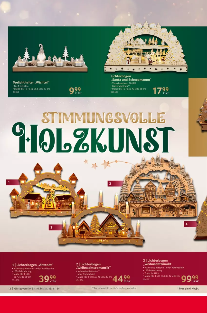 Aktueller Prospekt Selgros - Weihnachts-Dekoration - von 31.10 bis 13.11.2024 - strona 12 - produkty: eis, reis, tee, Teelicht, teelichthalter, Ti, Wichtel