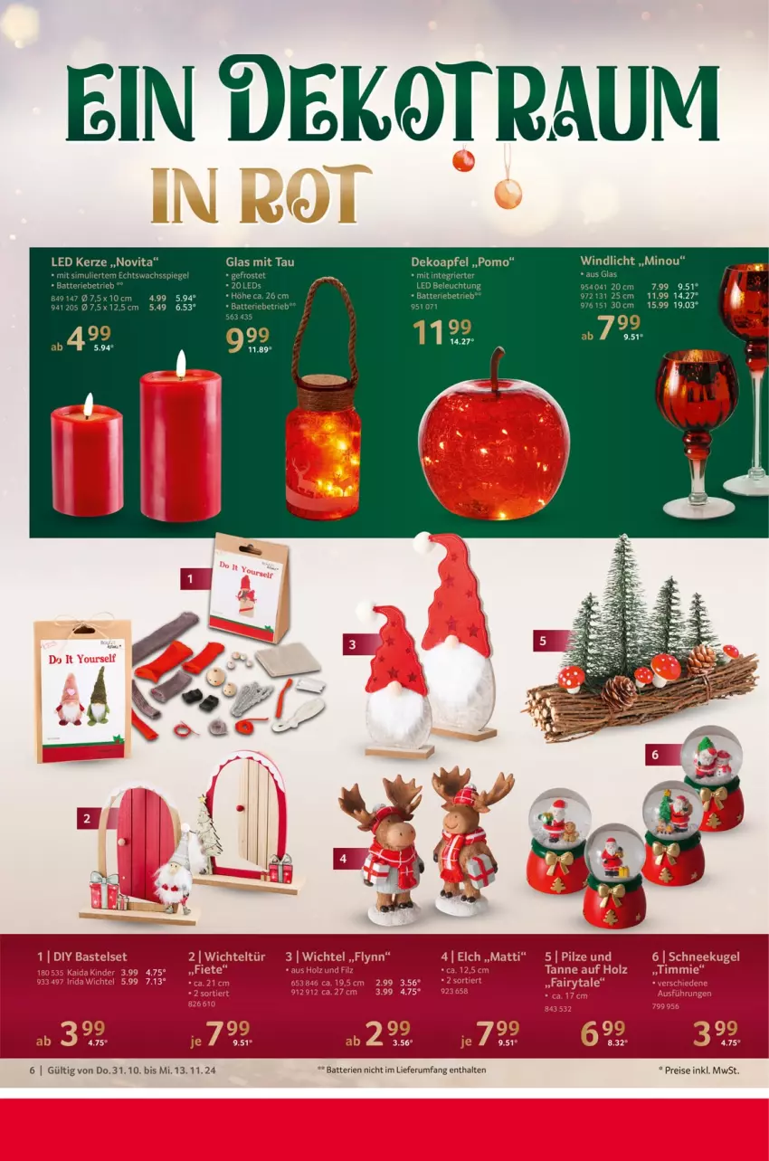 Aktueller Prospekt Selgros - Weihnachts-Dekoration - von 31.10 bis 13.11.2024 - strona 6 - produkty: apfel, batterie, batterien, Dekoapfel, eis, leds, reis, rum, sim, Ti, windlicht