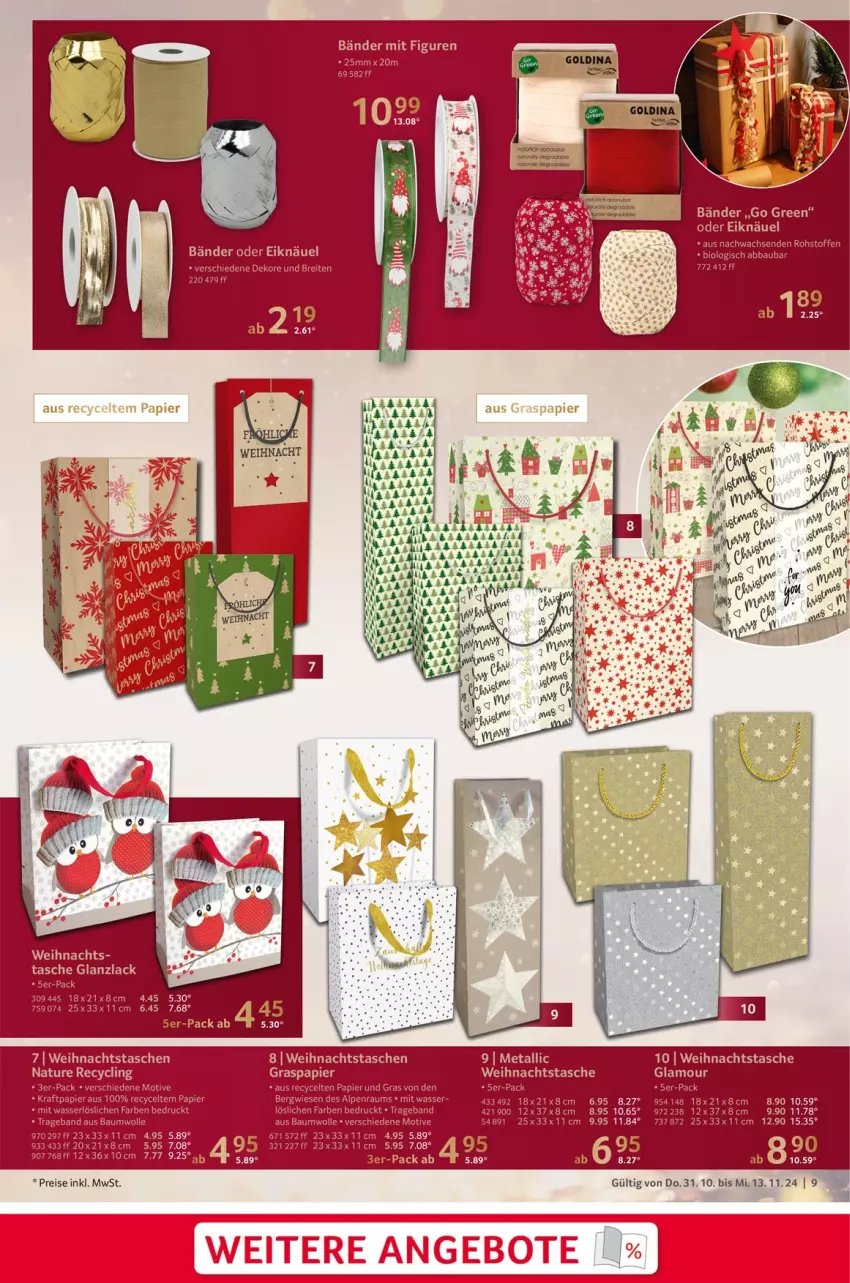 Aktueller Prospekt Selgros - Weihnachts-Dekoration - von 31.10 bis 13.11.2024 - strona 9 - produkty: angebot, angebote, Brei, eis, lack, reis, Tasche, taschen, Ti, uhr