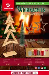 Gazetka promocyjna Selgros - Weihnachts-Dekoration - Gazetka - ważna od 13.11 do 13.11.2024 - strona 1 - produkty: ananas, angebot, angebote, creme, elle, Holz, kerze, LG, natur, Ria, sim, spiegel, teller, Ti, vita