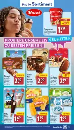 Gazetka promocyjna Aldi Nord - Von Montag - Gazetka - ważna od 20.04 do 20.04.2024 - strona 13 - produkty: aus der tiefkühlung, Becher, bier, Biere, eis, eisbecher, Eisriegel, mac, mandel, neuheit, reis, riegel, sauce, spaghetti, stieleis, Ti, tiefpreis, vanille, ZTE