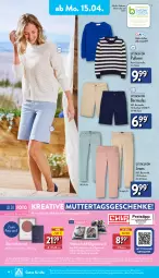 Gazetka promocyjna Aldi Nord - Von Montag - Gazetka - ważna od 20.04 do 20.04.2024 - strona 14 - produkty: aldi, angebot, Bau, baumwolle, bermuda, bermudas, bett, buch, eis, elle, Fotobuch, jeans, K2, korb, ndk, Pullover, reine baumwolle, reis, ring, rwe, Ti, up2fashion, wolle, ZTE