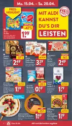 Gazetka promocyjna Aldi Nord - Von Montag - Gazetka - ważna od 20.04 do 20.04.2024 - strona 6 - produkty: aldi, angebot, angebote, aufstrich, aus der tiefkühlung, coppenrath, creme, Dr. Oetker, eis, ferrero, frucht, fruchtaufstrich, gelierzucker, hörnchen, Kinder, kinder bueno, kuchen, langnese, nestlé, nuss, obst, reis, stieleis, Ti, torte, zucker