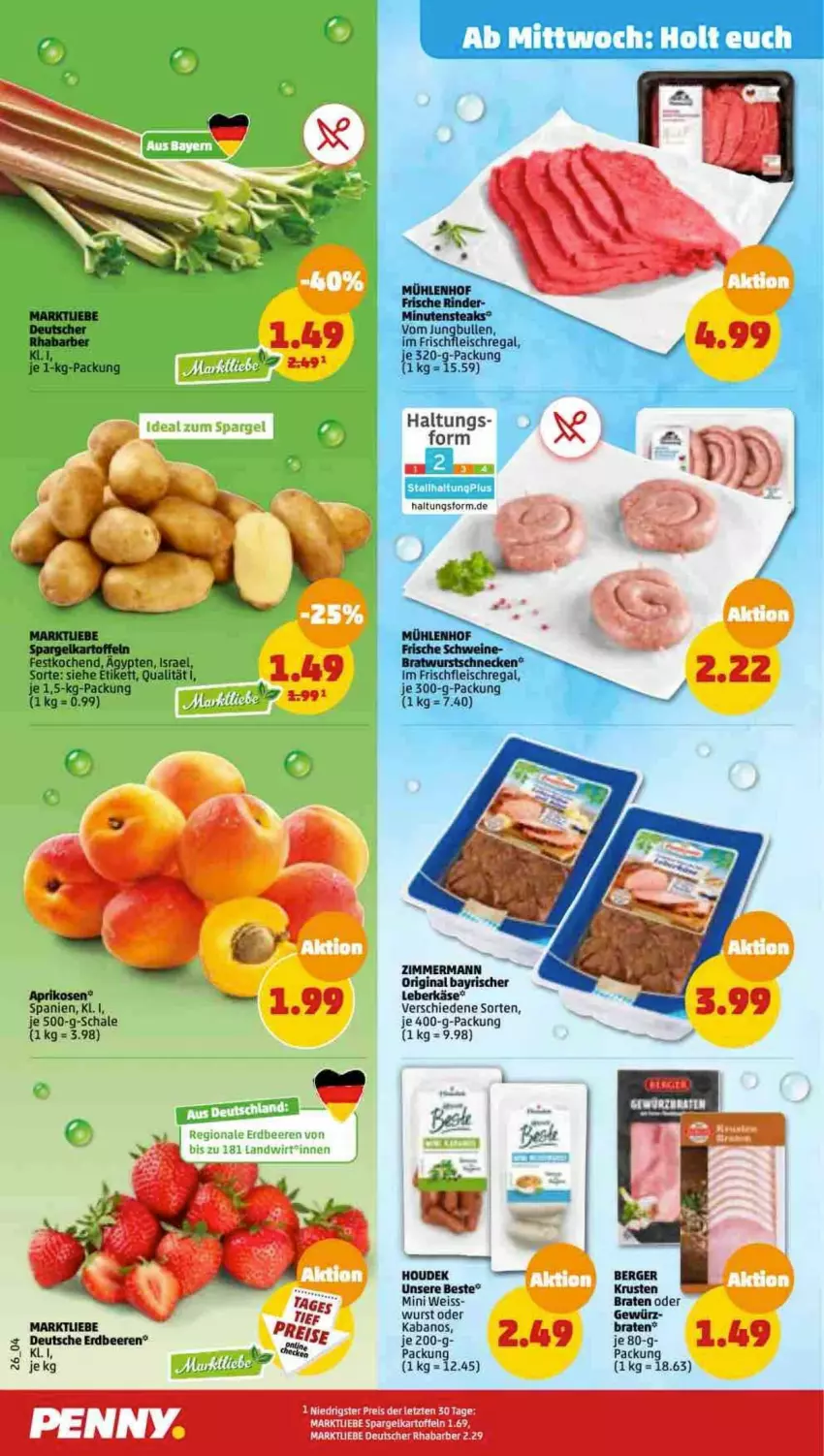 Aktueller Prospekt Penny - Prospekte - von 15.05 bis 20.05.2023 - strona 26 - produkty: beere, beeren, braten, bratwurst, eis, erdbeere, erdbeeren, fleisch, gin, houdek, kabanos, Käse, leberkäs, leberkäse, regal, reis, rhabarber, rind, rinder, Schal, Schale, schwein, schweine, spargel, Ti, wein, weine, wurst