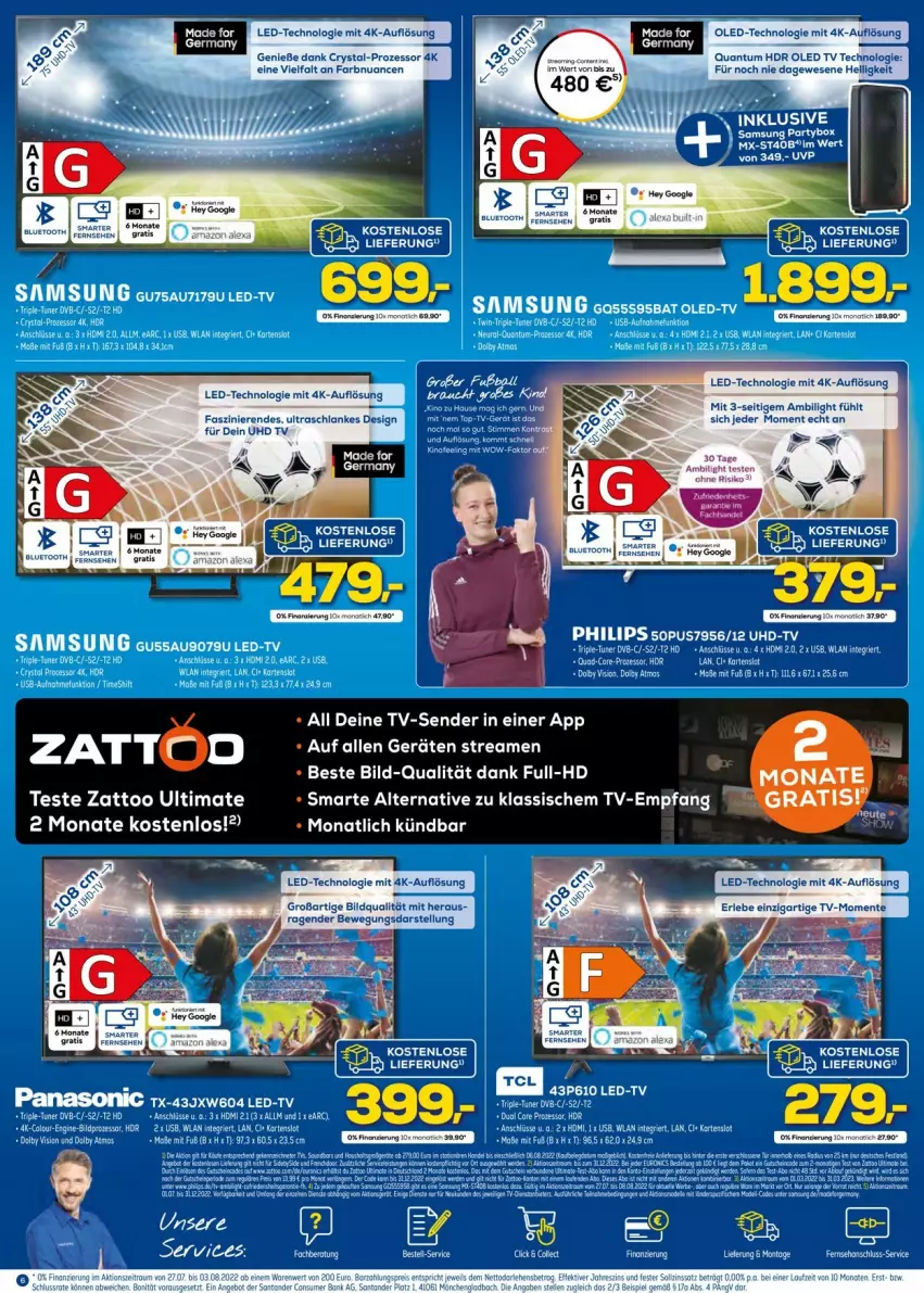 Aktueller Prospekt Euronics - Prospekte - von 27.07 bis 03.08.2022 - strona 6 - produkty: led tv, Nuance, oled tv, Ti