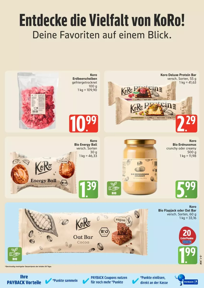 Aktueller Prospekt Edeka - Prospekte - von 26.10 bis 31.10.2026 - strona 15 - produkty: ball, bio, coupon, coupons, decke, eis, erdnuss, nuss, payback, reis, Ti, ZTE