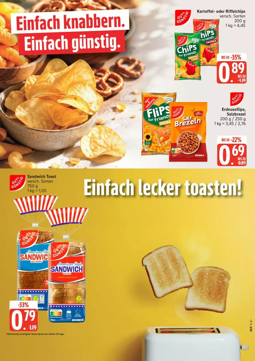 Aktueller Prospekt Edeka - Prospekte - von 26.10 bis 31.10.2026 - strona 17 - produkty: brezel, chips, erdnuss, kartoffel, nuss, salz, sandwich, toast