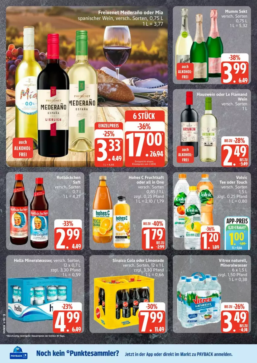 Aktueller Prospekt Edeka - Prospekte - von 26.10 bis 31.10.2026 - strona 22 - produkty: payback, tesa, wein