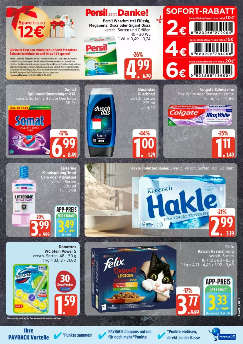 Aktueller Prospekt Edeka - Prospekte - von 26.10 bis 31.10.2026 - strona 25 - produkty: Bona, coupon, coupons, domestos, eis, megaperls, payback, persil, persil waschmittel, reis, Ti, waschmittel, ZTE