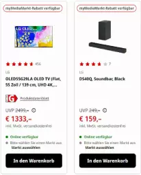 Gazetka promocyjna Media Markt - Prospekte - Gazetka - ważna od 31.10 do 31.10.2023 - strona 5 - produkty: korb, lack, led tv, LG, mediamarkt, ndk, oled tv, soundbar, uhd, versandkostenfrei