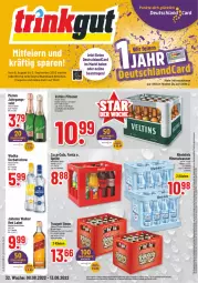 Gazetka promocyjna Trinkgut - Gazetka - ważna od 13.08 do 13.08.2022 - strona 1 - produkty: alkohol, Alwa, angebot, angebotspreis, coca-cola, cola, coupon, coupons, deka, deutschlandcard, eis, erde, fanta, flasche, hella, HP, johnnie walker, LG, mineralwasser, mumm, pils, pilsener, radler, reis, sim, tee, Ti, uhr, veltins, veltins pilsener, wasser, whisky, wodka