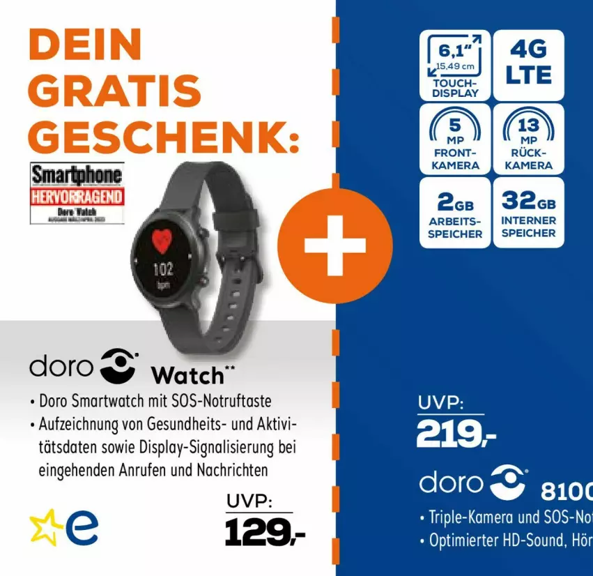 Aktueller Prospekt Euronics - Prospekte - von 29.03 bis 05.04.2023 - strona 23 - produkty: Gesundheit, kamera, Signal, smartwatch, Ti