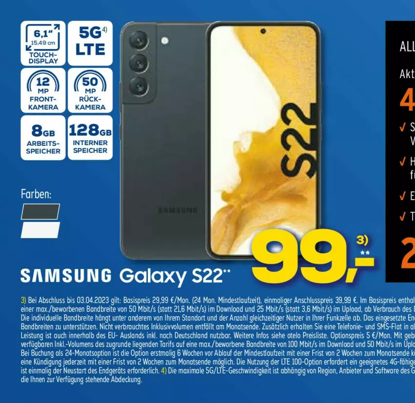 Aktueller Prospekt Euronics - Prospekte - von 29.03 bis 05.04.2023 - strona 5 - produkty: bett, Brei, eier, eis, kamera, Rauch, reis, Samsung, samsung galaxy, Software, tee, telefon, Ti, ZTE