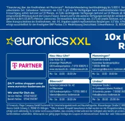 Gazetka promocyjna Euronics - Prospekte - Gazetka - ważna od 05.04 do 05.04.2023 - strona 95 - produkty: burger, consors finanz, eis, Elektro, emmi, ente, Haushaltsgeräte, LG, mastercard, mediamarkt, tee, Ti, uhr