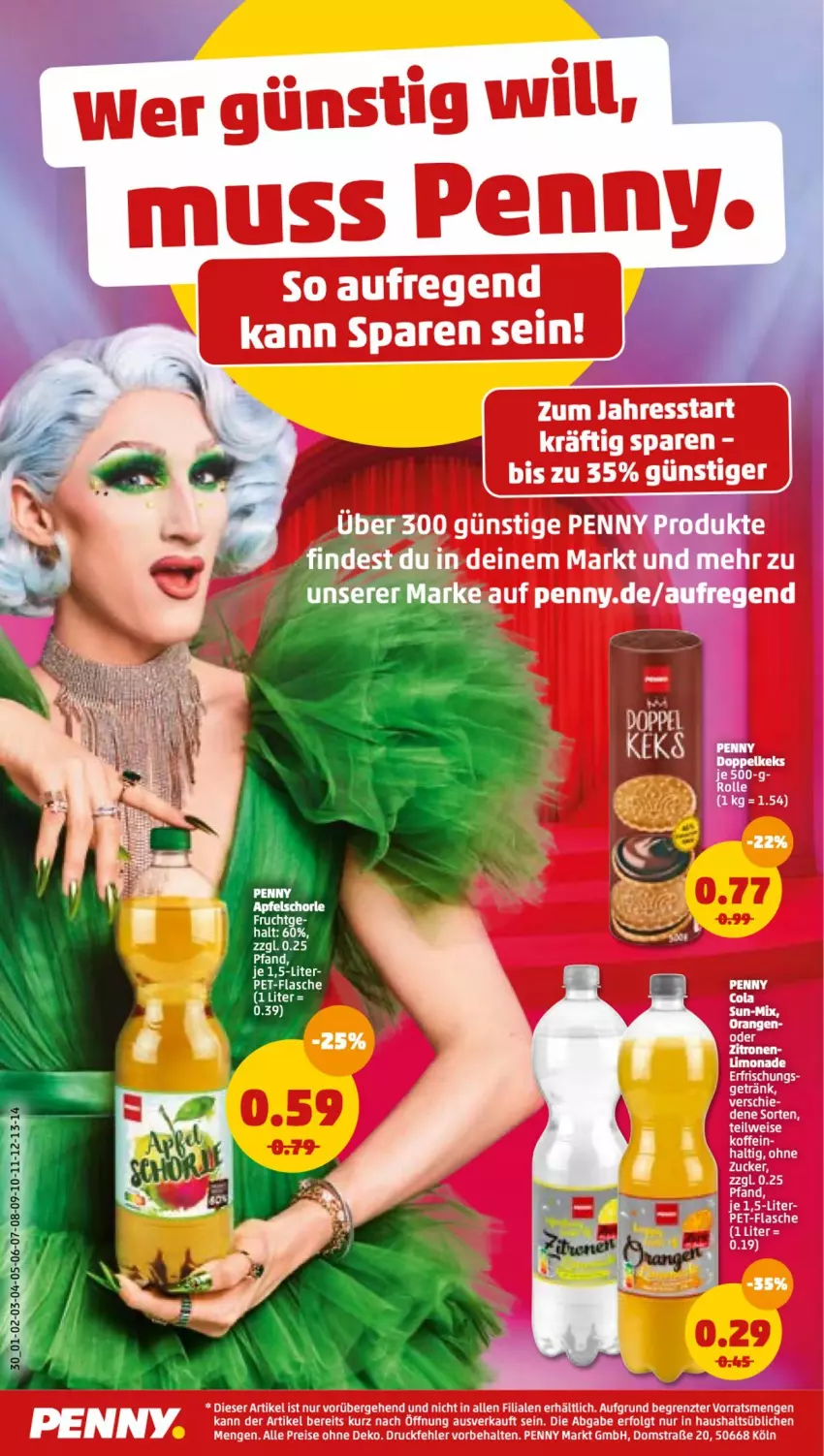 Aktueller Prospekt Penny - Prospekte - von 03.01 bis 08.01.2022 - strona 30 - produkty: apfel, Apfelschorle, flasche, frucht, LG, pet-flasche, schorle