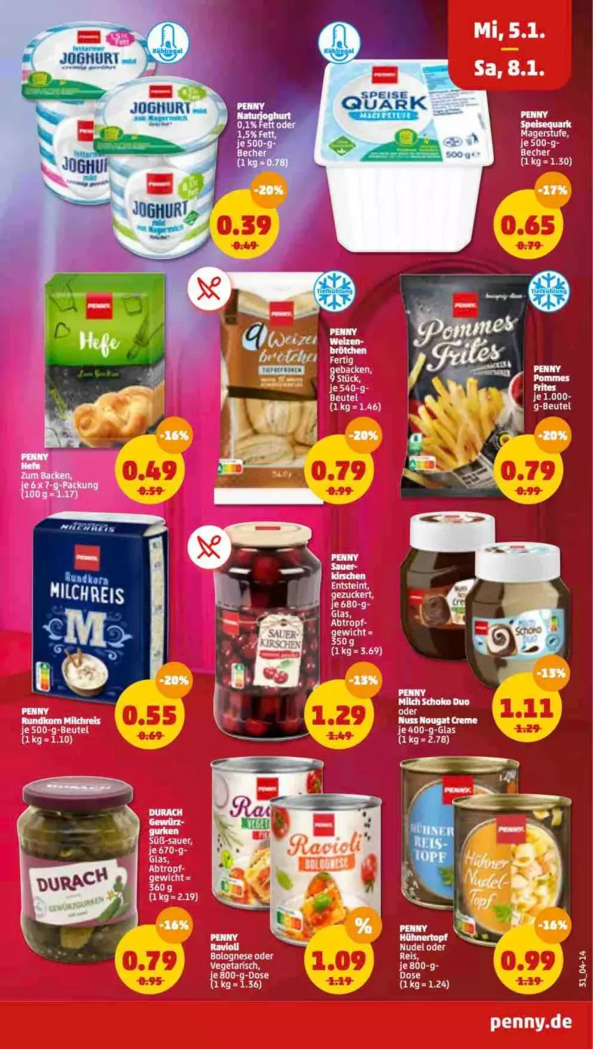 Aktueller Prospekt Penny - Prospekte - von 03.01 bis 08.01.2022 - strona 31 - produkty: auer, bolognese, gewürz, gurke, gurken, joghur, joghurt, milch, schoko, Vegeta