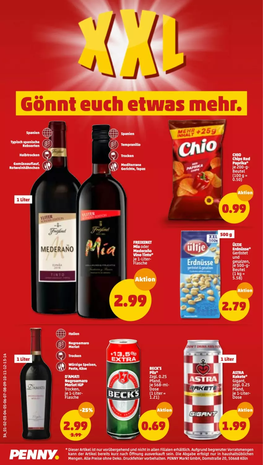 Aktueller Prospekt Penny - Prospekte - von 03.01 bis 08.01.2022 - strona 34 - produkty: beck's, beutel, eier, eis, ente, erdnüsse, flasche, freixenet, LG, pils, reis, tee, tempranillo, Ti, ZTE