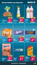 Gazetka promocyjna Netto - Woche 40 - Gazetka - ważna od 07.10 do 07.10.2023 - strona 9 - produkty: brot, brownie, creme, dessert, desserts, eis, gin, gordon, Gordon’s, keks, langnese, mac, magnum, Manner, milka, oreo, rama, rama cremefine, reis, schnitten, schoko, schokolade, Soße, tafelschokolade, Ti, toffifee, Törtchen, vanille, vita