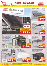 Gazetka promocyjna Netto Marken-Discount - Filial-Angebote - Gazetka - ważna od 26.08 do 26.08.2023 - strona 30 - produkty: ampelschirm, angebot, angebote, beleuchtung, Carport, computer, discount, eis, elle, ente, Faltpavillon, fenster, kracher, latte, led-beleuchtung, mähroboter, mit led-beleuchtung, ndk, pavillon, pute, rasen, reis, sattel, smartphone, Spezi, Ti, tisch, uv-schutz, wasser, Zelt