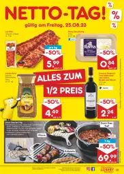 Gazetka promocyjna Netto Marken-Discount - Filial-Angebote - Gazetka - ważna od 26.08 do 26.08.2023 - strona 41 - produkty: angebot, bestpreis, bohne, bohnen, bohnenkaffee, decke, Deckel, eis, fleisch, freixenet, grill, grillplatte, Holz, jacobs, Jacobs Gold, kaffee, latte, LG, löslicher bohnenkaffee, pfanne, rama, reis, stielkasserolle, Ti, tisch, topf, Untersetzer, wurst, wurst in selbstbedienung, ZTE