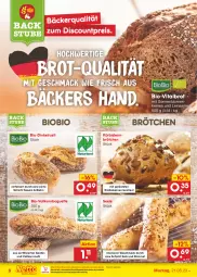 Gazetka promocyjna Netto Marken-Discount - Filial-Angebote - Gazetka - ważna od 26.08 do 26.08.2023 - strona 6 - produkty: angebot, backofen, baguette, bestpreis, bio, blume, blumen, brot, brötchen, discount, eis, korn, Kürbis, Kürbiskernbrötchen, kürbiskerne, mac, mehl, ndk, Ofen, reis, salz, sesam, sonnenblume, sonnenblumen, Sonnenblumenkerne, sonnenblumenkernen, stube, Ti, vita