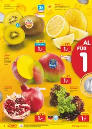 Gazetka promocyjna Netto Marken-Discount - Filial-Angebote - Gazetka - ważna od 26.08 do 26.08.2023 - strona 8 - produkty: apfel, asti, ball, bestpreis, chiquita, eis, Elan, grana, granatapfel, kiwi, Kiwi Gold, mango, ndk, Rana, reis, salat, Ti, zitrone, zitronen